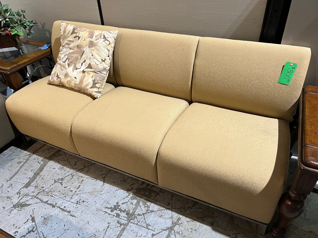 Used Tan 3 Seater Armless Sofa