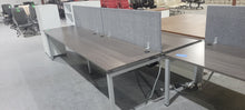 Load image into Gallery viewer, 12&#39; x 6&#39; Newport Gray Benching Table with Divider Panels
