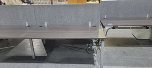 12' x 6' Newport Gray Benching Table with Divider Panels