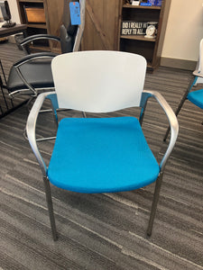 Used Blue Seat Guest Chair
